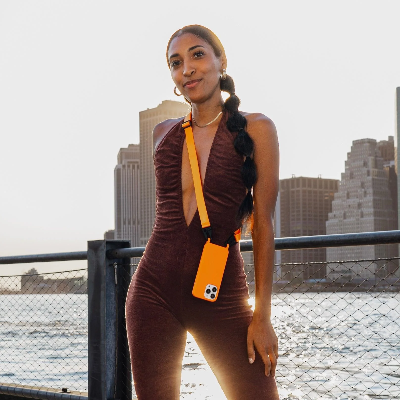 Carabiner Phone Strap Orange - Image 3